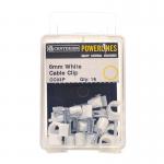 6mm White Cable Clips (Pack of 16) CC03P