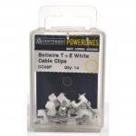 Bellwire T+E White Cable Clips (Pack of 14) CC06P