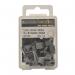 The photo shows a pack of 14 grey T+E cable clips from Centurion Europe Limited. Each clip measures 1.001.5mm and is designed to securely hold cables in place. The clips are neatly arranged in the pack, with their sleek design and sturdy construction visible. The pack is labeled with the companys name and product name, clearly indicating its quality and purpose. The photo is well-lit, allowing the details of the clips to be clearly seen.