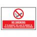The Spectrum Industrial Safety Signs Educational Sign features a bold red No Smoking symbol on a white background. Below the symbol, the text reads It is against the law to smoke in the school or the school grounds. The sign is rectangular in shape and measures 400 x 300mm. This educational sign, designed for schools, is a reminder to students and staff to maintain a smoke-free environment.