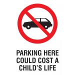 The Spectrum Industrial Safety Signs Educational Sign is a powerful warning against parking in unauthorized areas. A bright yellow background with bold black text and an eye-catching red stop sign graphic demand attention. The large size of 600 x 400mm ensures the message is visible from a distance, making it an effective tool for promoting safety in industrial settings. The stark reminder that parking here could cost a childs life serves as a sobering reminder to follow strict safety protocols. Perfect for educating employees and visitors about the potential dangers of disregarding parking rules.
