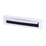 Letterbox Draught Excluder - White - 43mm x 275mm opening with flap  G61201