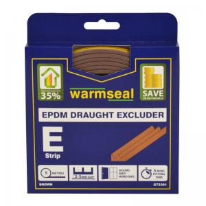 5m Brown E Profile Longlife Foam Draught Excluder G72301