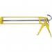 The photo shows a 9-inch heavy duty caulking gun from Centurion Europe Limited Tools. It has a sturdy metal frame, a comfortable grip handle, and a trigger mechanism for dispensing caulk. The gun is designed for heavy duty use and has a sleek and professional appearance.