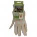 In the image, we see a pair of medium-sized Centurion budget cotton gloves by Centurion Europe Limited. These gloves are designed for garden maintenance and have a simple design with elastic wrist cuffs. They are made of soft, durable cotton material and feature the Centurion logo on the back of the hand. The gloves are suitable for a variety of gardening tasks and provide comfort and protection for the wearers hands.