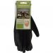 The photo shows a pair of large, Centurion PU coated gloves from Main Man Supplies Limited. The gloves have a shiny, black surface with a smooth texture. They have a snug fit with reinforced stitching and a stretchy wristband for added comfort. The brand name is displayed on the back of the hand.