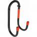 The photo shows the Centurion Europe Limited 7cm Utility Double Hook HE303P, a durable tool featuring a sleek silver finish. The hook has a curved design with two prongs, providing secure hanging for various items. Small yet sturdy, this hook is a versatile addition to any workspace or home.