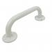 The photo shows a sleek and sturdy white grab rail manufactured by Rothley Limited Tools. Measuring 225mm in length and 25mm in width, this grab rail is perfect for providing support and stability in various settings. Its smooth finish and solid construction make it a reliable addition to any space. The simplistic design allows for easy installation and blends seamlessly with any decor. The photo showcases the high quality and durability of this grab rail, making it a practical choice for any home or business.