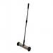 This photo shows a small magnetic sweeper, measuring 400mm, from Spectrum Industrial Brushes & Brooms. It features a convenient release mechanism and is ideal for collecting metal debris from floors and surfaces with ease.