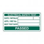 PASSED Electrical safety test - Labels (50 x 25mm Roll of 500) R3020.500