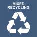 This image shows a Spectrum Industrial Racking Accessories Mixed Recycling Warehouse Recycling Racking Sack. The sack is made of durable waterproof polyester and measures 920mm x 1000mm.