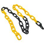 5m length temporary barrier chain in yellow/black