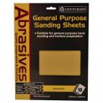 The photo shows a pack of 10 assorted sandpaper from Centurion Europe Limited Tools, labeled as SA56P. The sandpaper comes in various grit sizes and is neatly arranged in a colorful pack. The brand name and product details are clearly displayed, along with a preview of the sandpapers texture and quality.