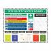 The photo shows a large Spectrum Industrial Safety Signs Shadowboard with the words Site Board written in bold letters. The board measures 1550 x 1200mm and has a sleek, modern design. The Irish version is distinguishable by its vibrant green color. The shadowboard is equipped with multiple hooks and compartments to hold various tools and equipment, making it perfect for any worksite.