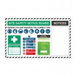 This picture shows a Spectrum Industrial Safety Signs Shadowboard - Site Board, measuring 1150 x 700 and in Style 2. The shadowboard displays various safety signs and is a useful tool for industrial sites.