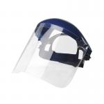 The photo features a variety of Spectrum Industrial Face Visors and Full Masks, including the Face Shield Visor, with Electric Arc Protection. The visors and masks come in various sizes and colors, and are displayed against a white background for easy visibility. Some masks are shown with additional foam padding for added comfort.
