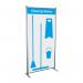 Shadowboard in Multi-Purpose Frame - Cleaning station Style C (Blue) With Hooks - No Stock