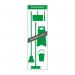The photo features a Spectrum Industrial Cleaning Systems & Trolleys Shadow Board Cleaning Station. This station includes lean stand and board with hooks. The style is B with a sleek green color. The size is 610mm x 2000mm.