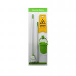 Shadow Board Cleaning Station With Lean Stand, Stocked With Hooks, Style C Green, (650mm x 2000mm)