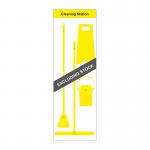 Shadow Board Cleaning Station With Lean Stand, Board Only With Hooks, Style C Yellow, (650mm x 2000mm)