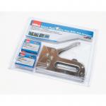 The image shows a heavy duty staple gun kit from Hilka Tools UK Limited. The kit includes the SL50P staple gun and other necessary tools for stapling tasks. The tools are organized neatly in a compact case for easy storage and transportation.