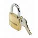 In the photograph, a heavy brass padlock by Centurion Europe Limited is seen, measuring 40mm. Its sturdy build and solid design make it a reliable choice for securing valuables. The padlock gleams under the sunlight, showcasing its durability and strength.
