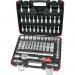 The photograph showcases a set of tools from Hilka Tools UK Limited. This 58-piece set includes a 38-inch drive socket set and is labeled 02385802. The tools are neatly organized in a compact case, making them easy to store and transport. Each tool appears durable and expertly crafted, making it a reliable choice for any task.