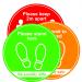 Social Distancing Floor Graphic - Traffic Light Pack of 3 (400mm dia.) STP004