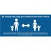 Keep A Safe Distance Temporary Road Sign; Blue (1050 x 450mm) STP128