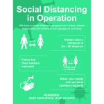 Social Distancing in Operation 3mm Foamex Sign (600 x 800mm)
