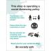 Social Distancing Self Adhesive Vinyl Sign - This Shop Is Operating A Social Distancing Policy B (300mm x 400mm) STP142