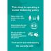 Social Distancing Rigid PVC Sign - This Shop Is Operating A Social Distancing Policy C (210mm x 297mm) STP145