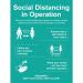 Social Distancing In Operation Keep A Safe Distance Sign; Rigid 1mm PVC Board (200 x 300mm)  STP149