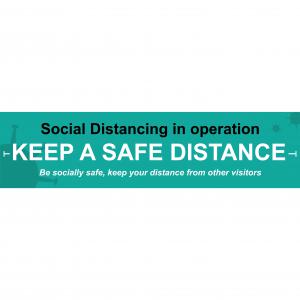 Social Distancing In Operation Keep A Safe Distance Banner; 2000 x