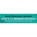 Social Distancing In Operation 1m Banner (2000 x 500mm)