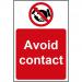 Prohibition Rigid PVC Sign (200 x 300mm) - Avoid Contact STP164