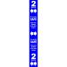 Blue Social Distancing Self Adhesive Semi Rigid PVC Floor Distance Marker (800 x 100mm) STP172