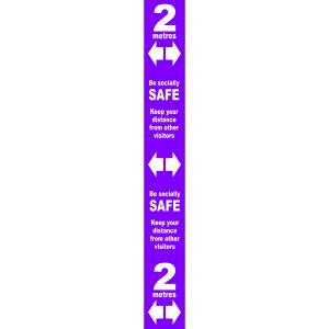 Blue Social Distancing Self Adhesive Floor Distance Marker 800 x 100mm