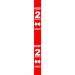 Red Social Distancing Self Adhesive Semi Rigid PVC Wall Distance Marker (800 x 75mm) STP180