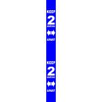 Blue Social Distancing Self Adhesive Semi Rigid PVC Wall Distance Marker (800 x 75mm)
