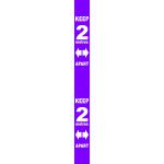 Purple Social Distancing Self Adhesive Semi Rigid PVC Wall Distance Marker (800 x 75mm)