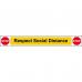 Social Distancing Wall And Floor Graphic Self Adhesive Vinyl (800 x 100mm) - STOP Respect Social Distancing STP185