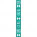 Floor Distance Marker Keep Safe Distance Floor Graphic; Self Adhesive Vinyl Laminated; Turquoise (800 x 100mm)  STP192