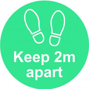 Turquoise Social Distancing Self Adhesive Floor Distance Marker 200mm
