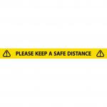 Please Keep A Safe Distance Laminated Tape (50mm x 33mtrs) 