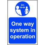 Lightweight and sturdy Correx A-Board (Blue) - One Way System In Operation