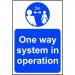 Lightweight and sturdy Correx A-Board (Blue) - One Way System In Operation STP380