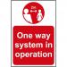 Lightweight and sturdy Correx A-Board (Red) - One Way System In Operation STP382