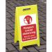 Lightweight and sturdy Correx A-Board (Red) - Respect Social Distancing STP383