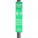 Turquoise Social Distancing In Operation Post/Bollard Sign - (800mm high x 100mm diameter post) STP400
